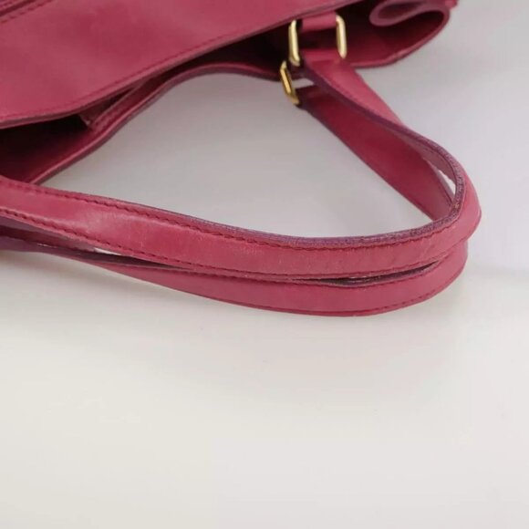 BURBERRY Blue Label Hand Bag Leather Pink Gold - Picture 7 of 15